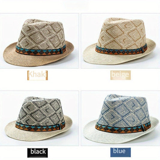 Stylish British Jazz Straw Breathable Sun Hat