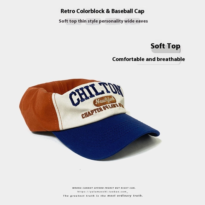 Retro Color Matching Baseball Cap Baby Boy And Girl Summer Sun Protection Hat