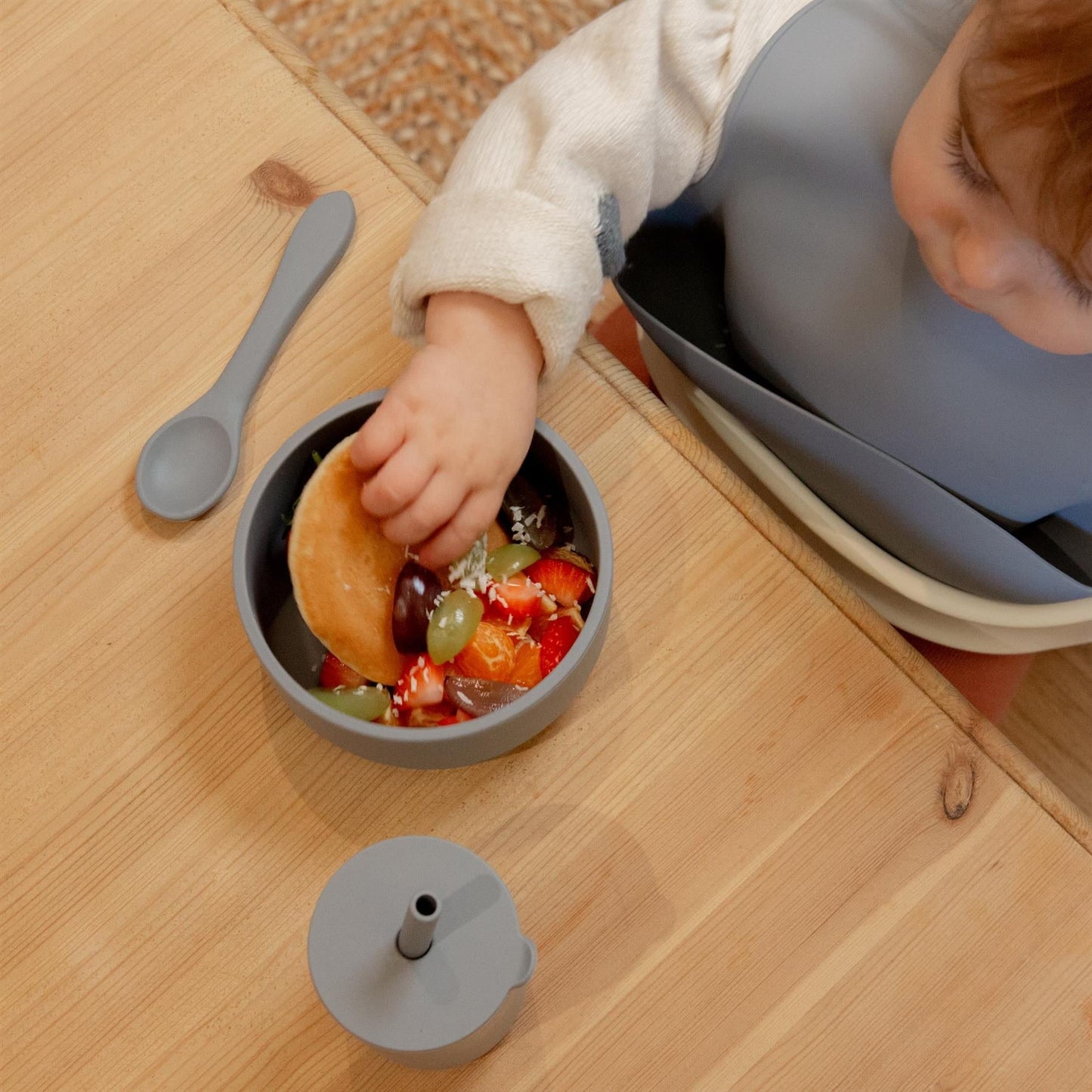 Silicone Baby Suction Bowl with Lid