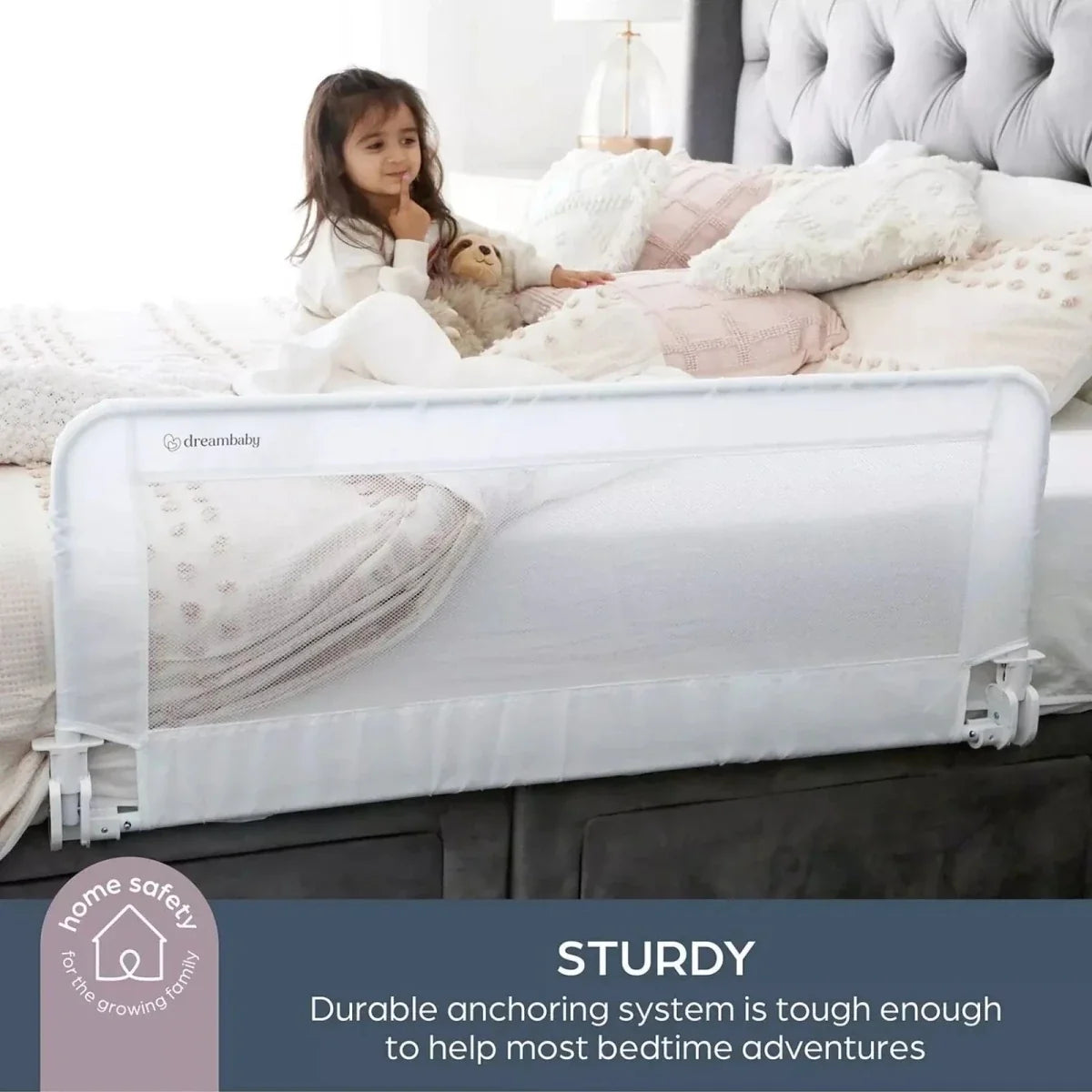 Dreambaby Prague Bedrail 110cm Wide x 45.5cm High - White