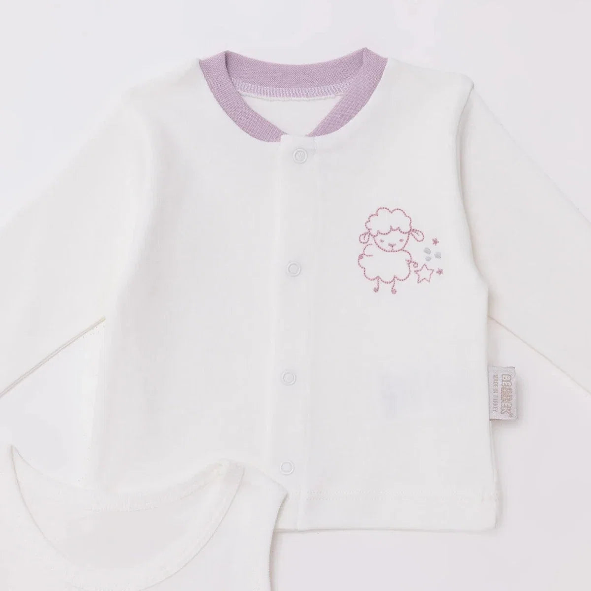 Bebbek Girls 10pc Newborn Set Animal with Poppers V-Neck Long Leg Long Sleeve - Ecru