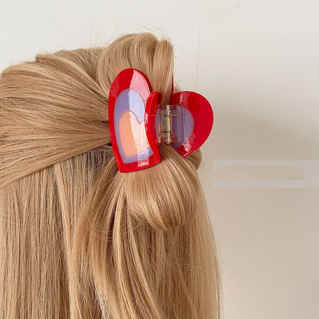 Heart Acetate Hair Clip