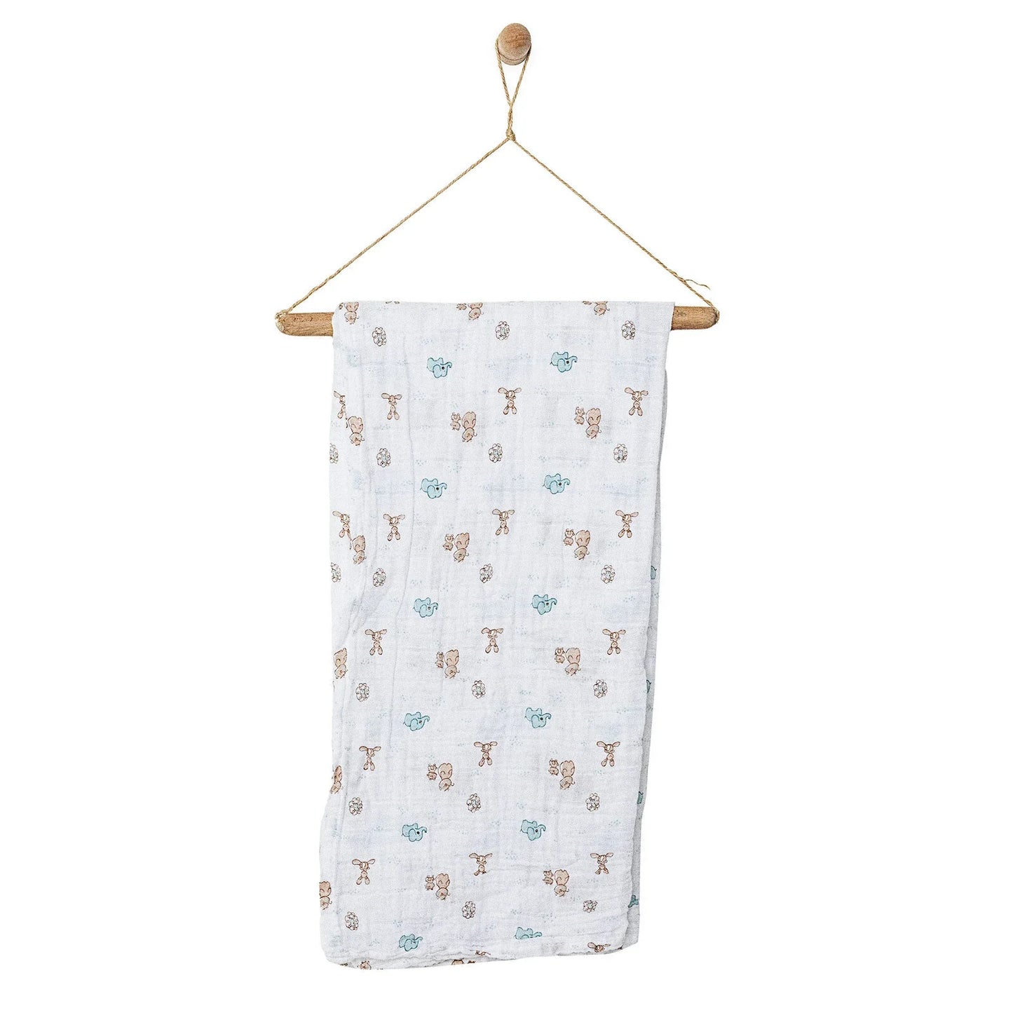 Little Dreams Girl Muslin Blanket - White