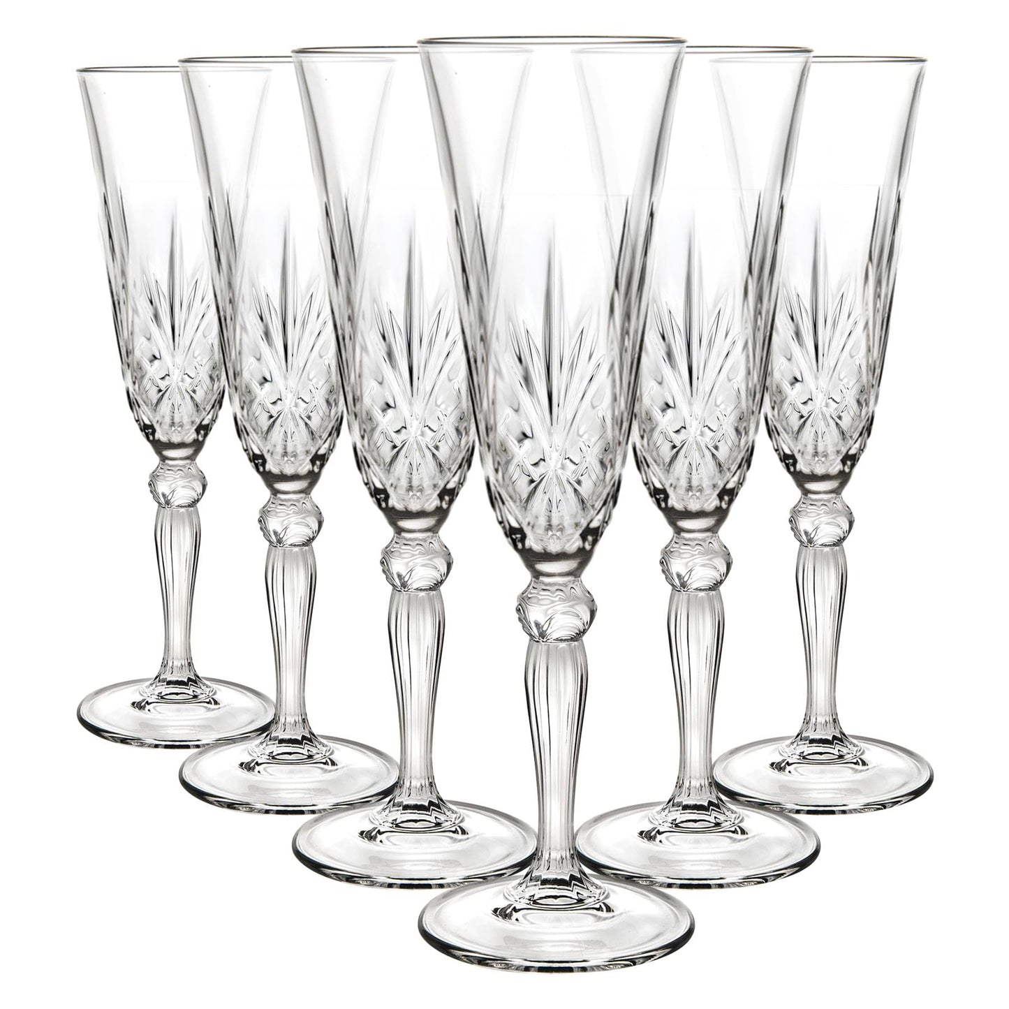 160ml Crystal Melodia Champagne Flutes - Pack of Six
