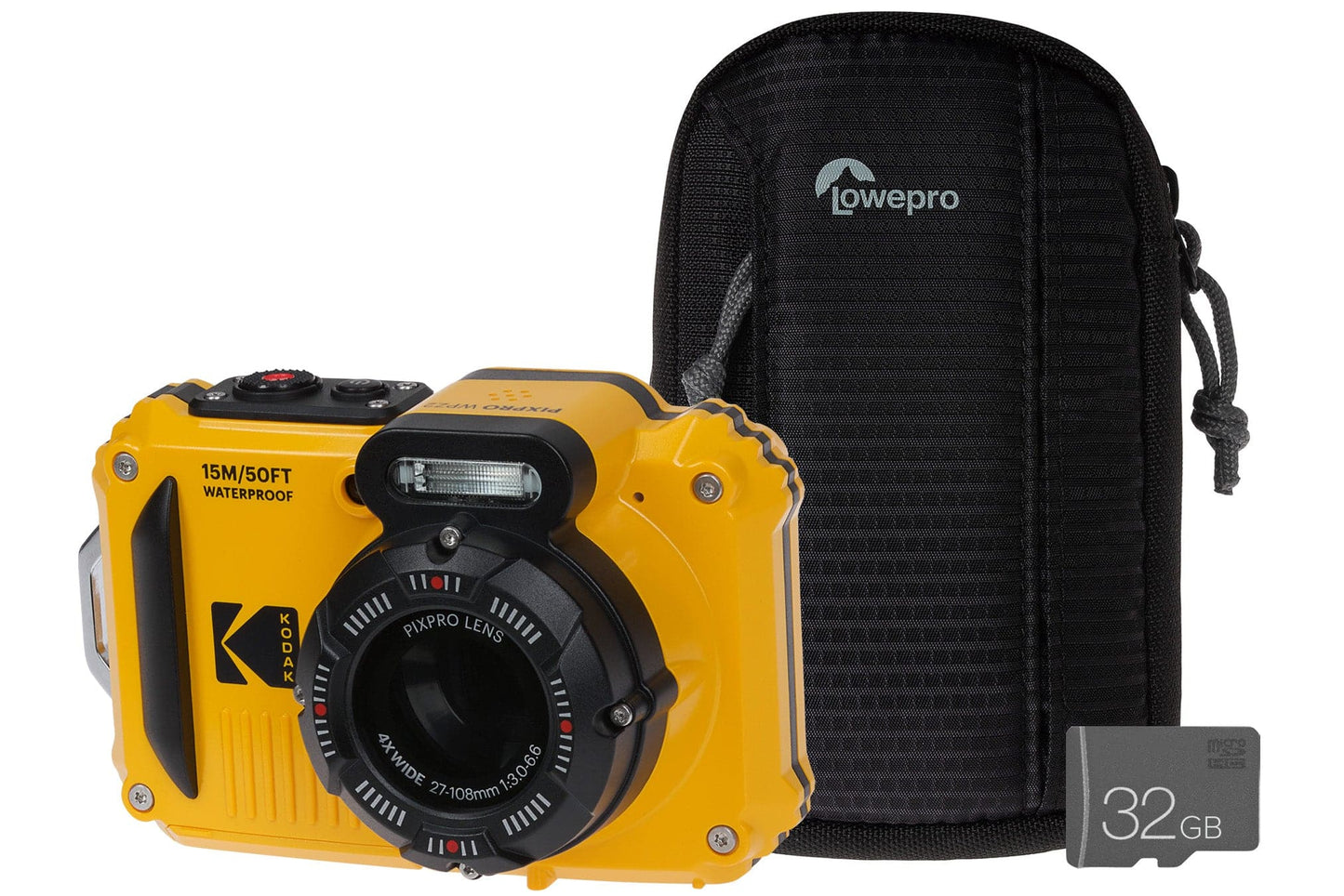 Kodak PIXPRO WPZ2 16MP 4x Zoom Tough Compact Camera - Yellow