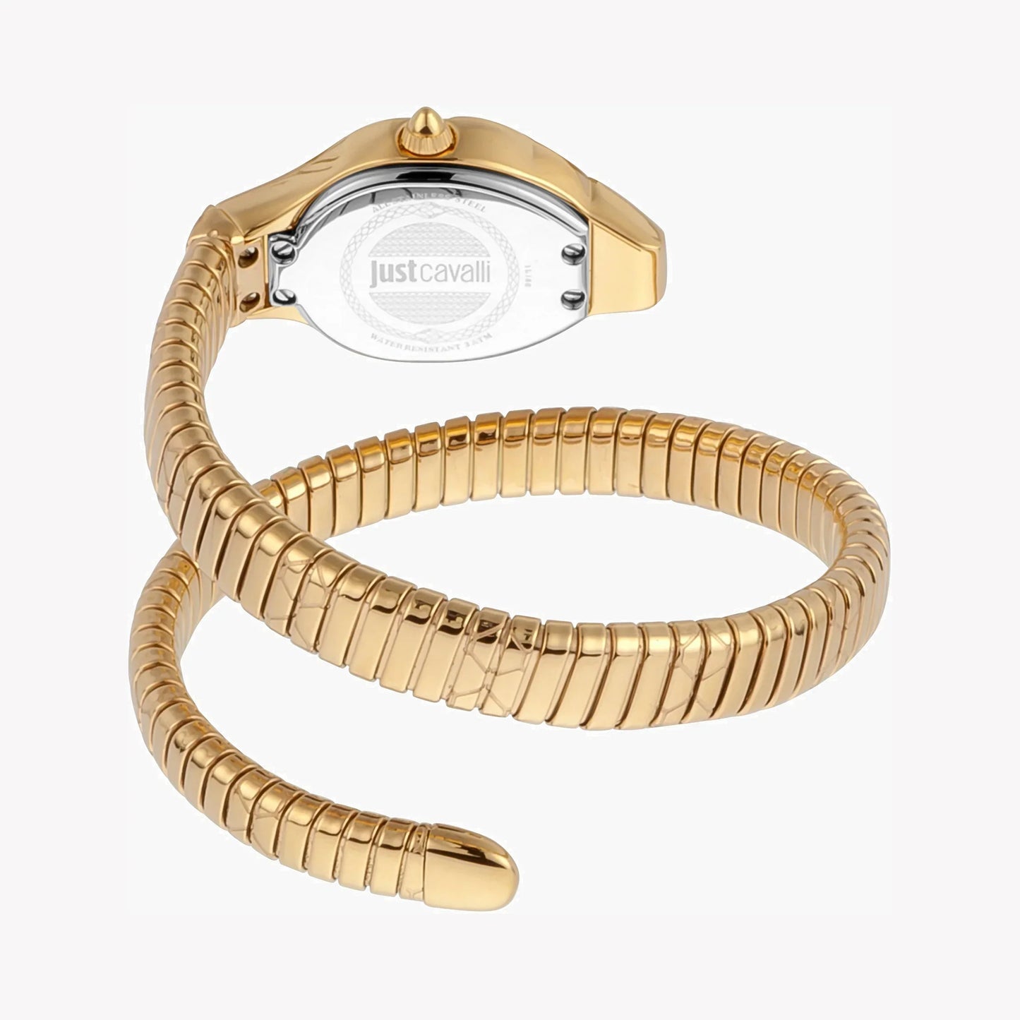 Just Cavalli Women's Gold Stainless Steel Watch, Silver Dial | Jc1l186m0035