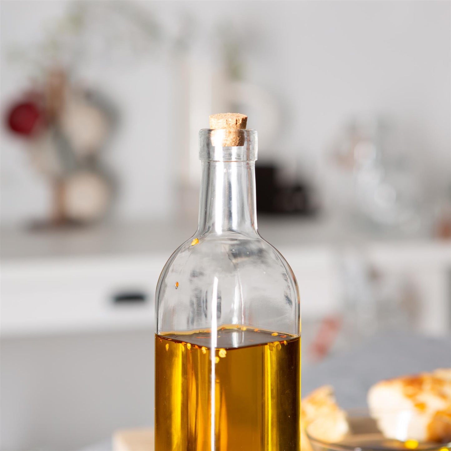 500ml Glass Olive Oil Pourer Bottle with Cork Lid