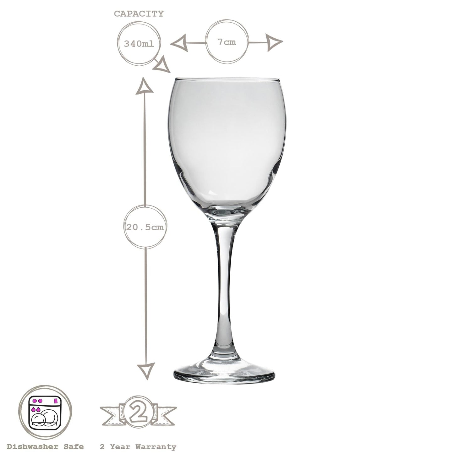 340ml Venue Wine Glasses - Pack of Six