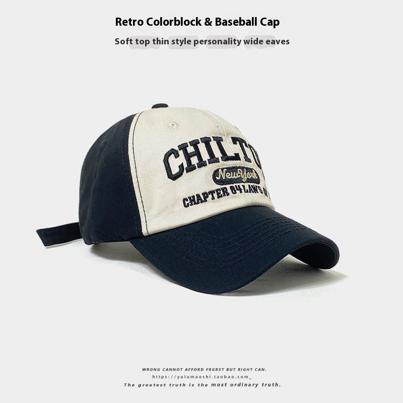Retro Color Matching Baseball Cap Baby Boy And Girl Summer Sun Protection Hat