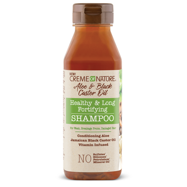 Creme of Nature Aloe & Black Castor Oil Fortifying Shampoo for Stronger, Longer Hair 12 oz / 355 ml
