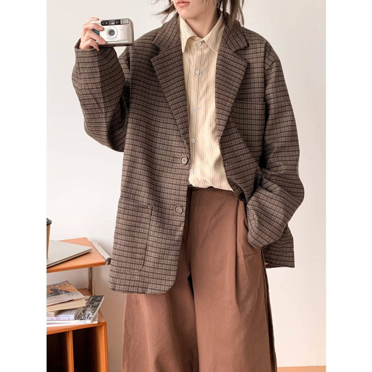 Women's Hong Kong-style Loose-fitting Casual Blazer Jacket