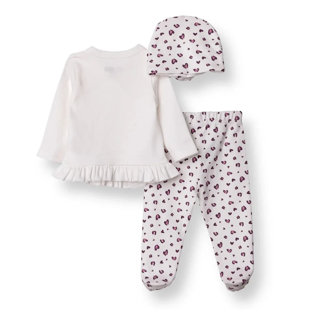 HelloBaby Newborn Body-Hat-Footed Bottom - Ecru