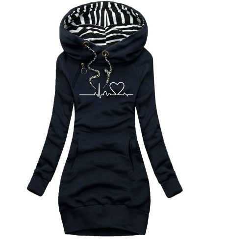 Slim Fit Round Neck Sweater - Women's Elegant Hoodie Top