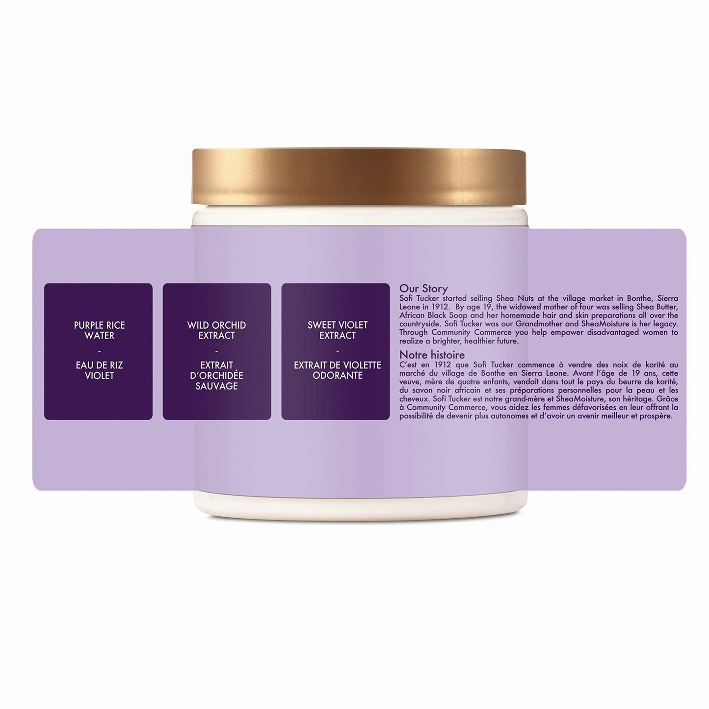 Shea Moisture Purple Rice Water Strength & Color Care Masque 8 oz / 237 ml - For Colour-Treated & Brittle Hair