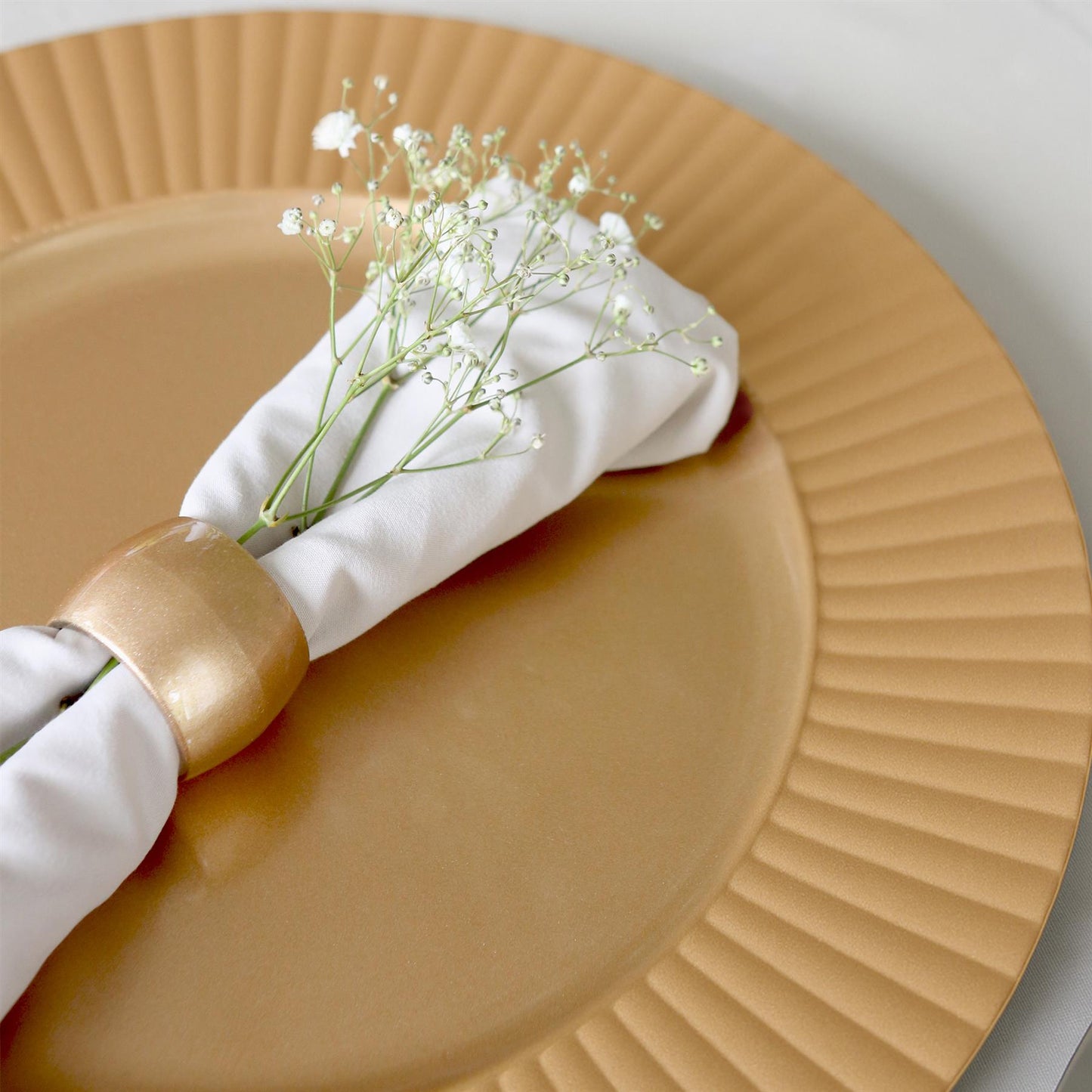 Round Fluted Charger Plates - 33cm - Pack of 6