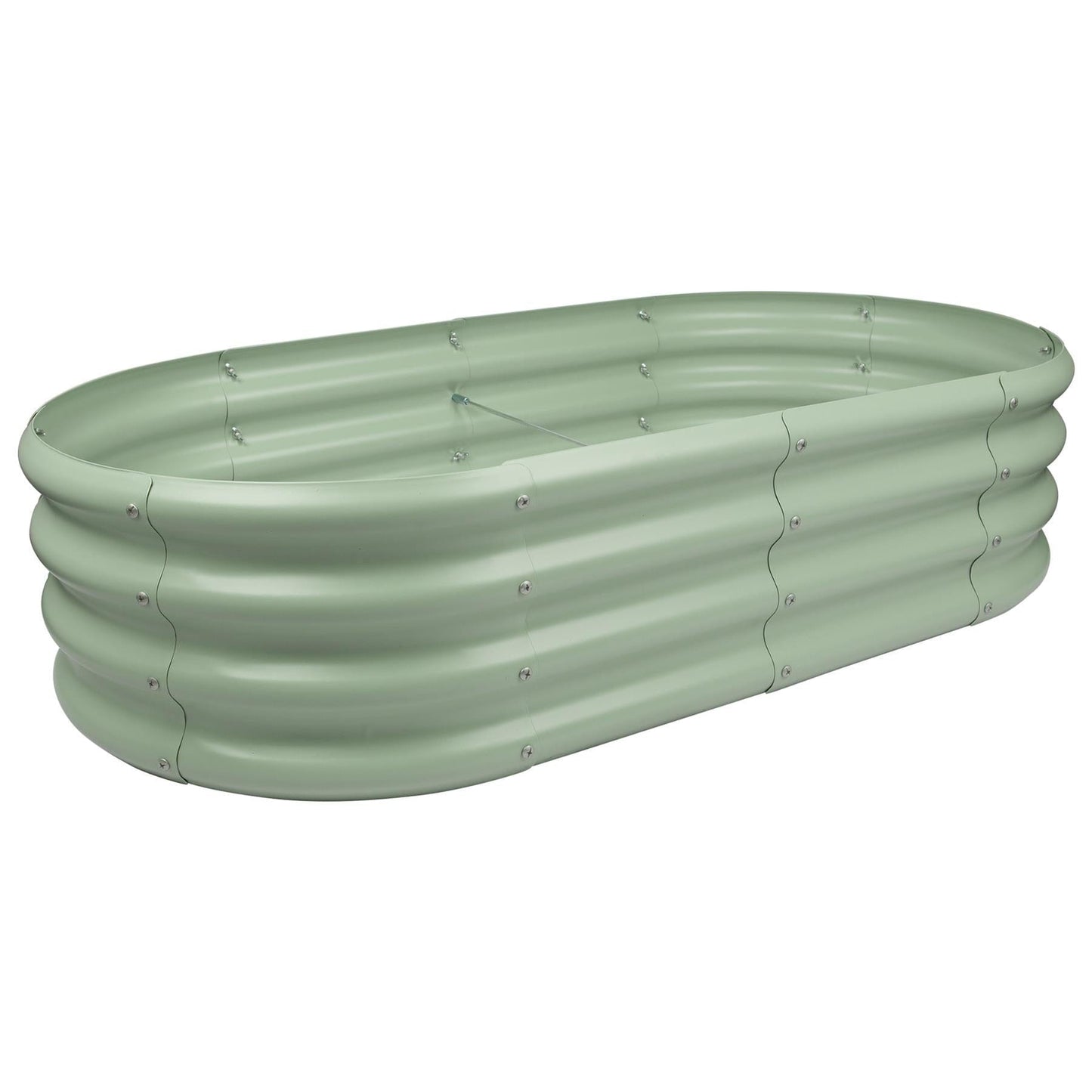 120cm x 60cm Rounded Galvanised Steel Raised Garden Bed
