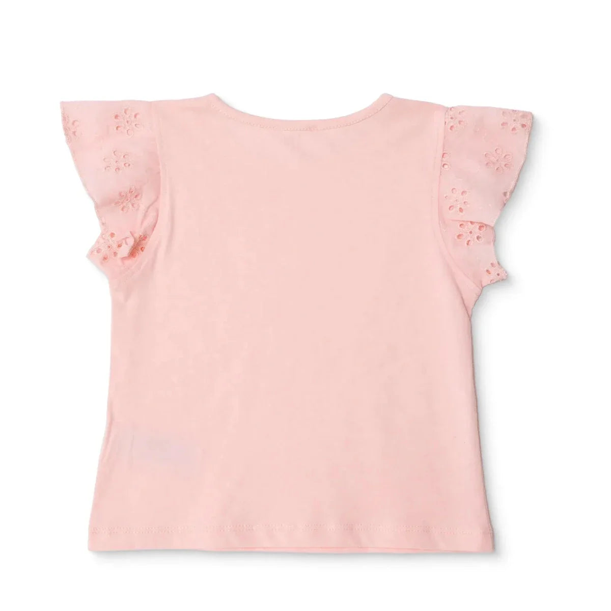 HelloBaby Girls T-shirt Crew Neck Short Sleeve - Powder