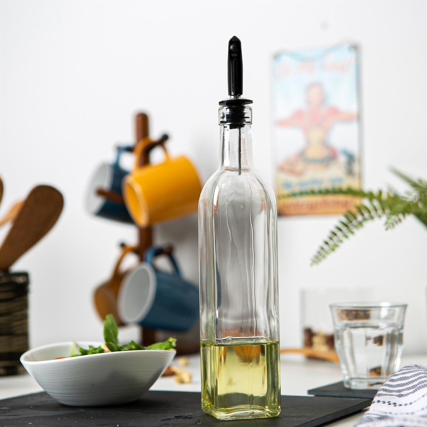 Olive Oil Bottle Pourer Dust Caps - Black - Pack of 10