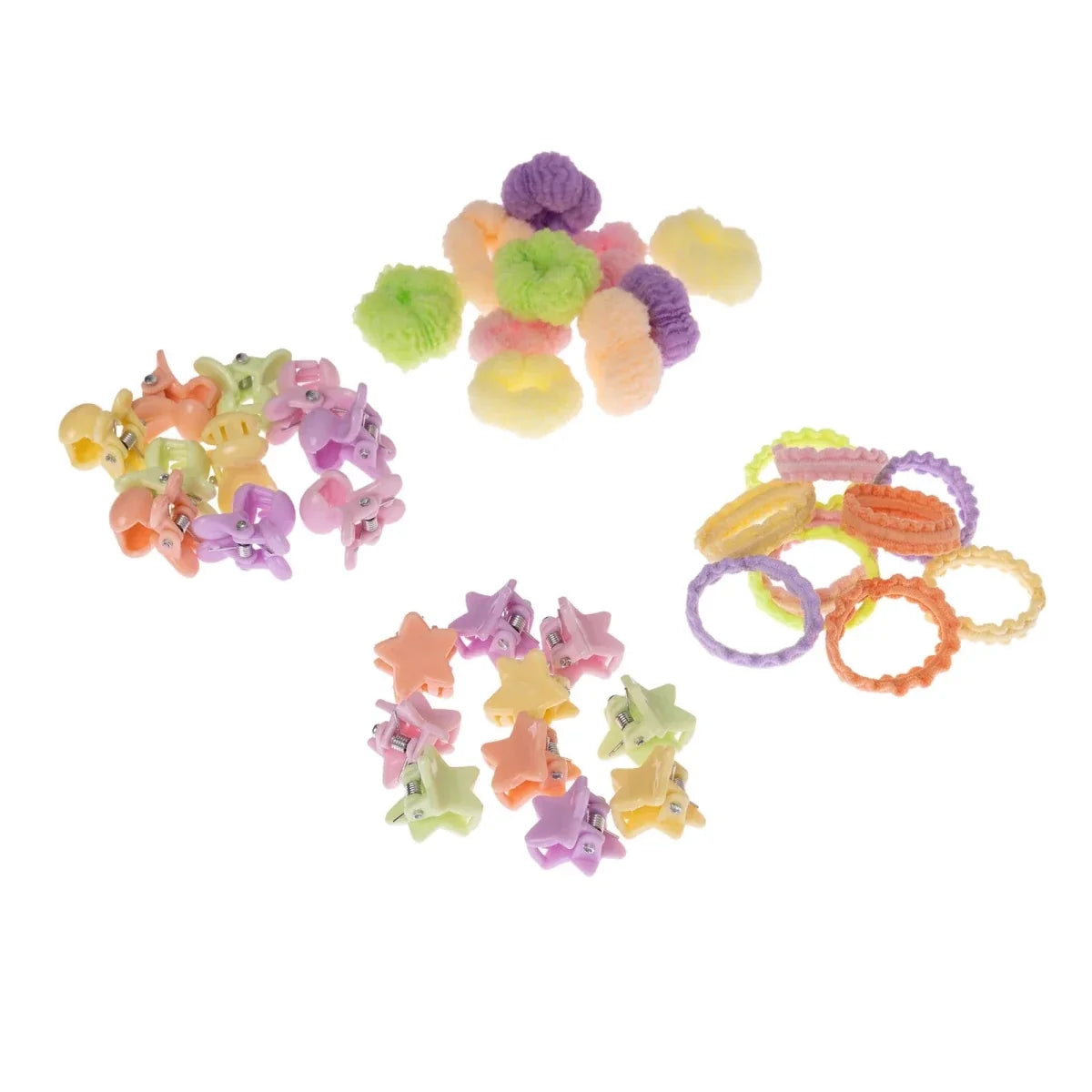 HelloBaby Hair Clips Girls - Mixcolor Printed