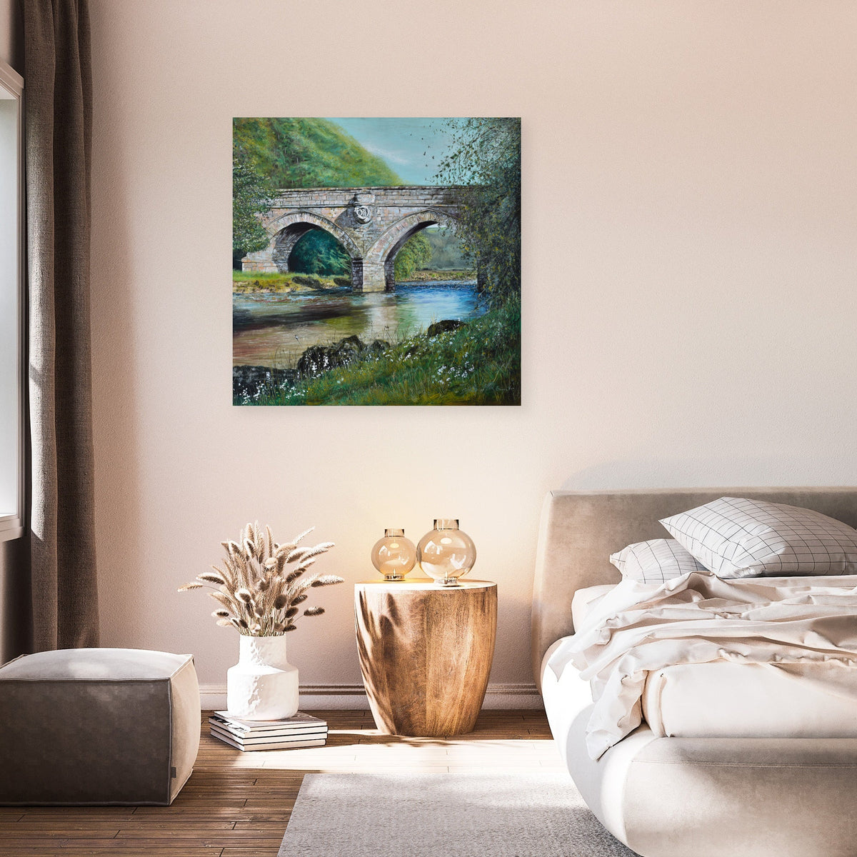 River Wharfe Stonework Canvas