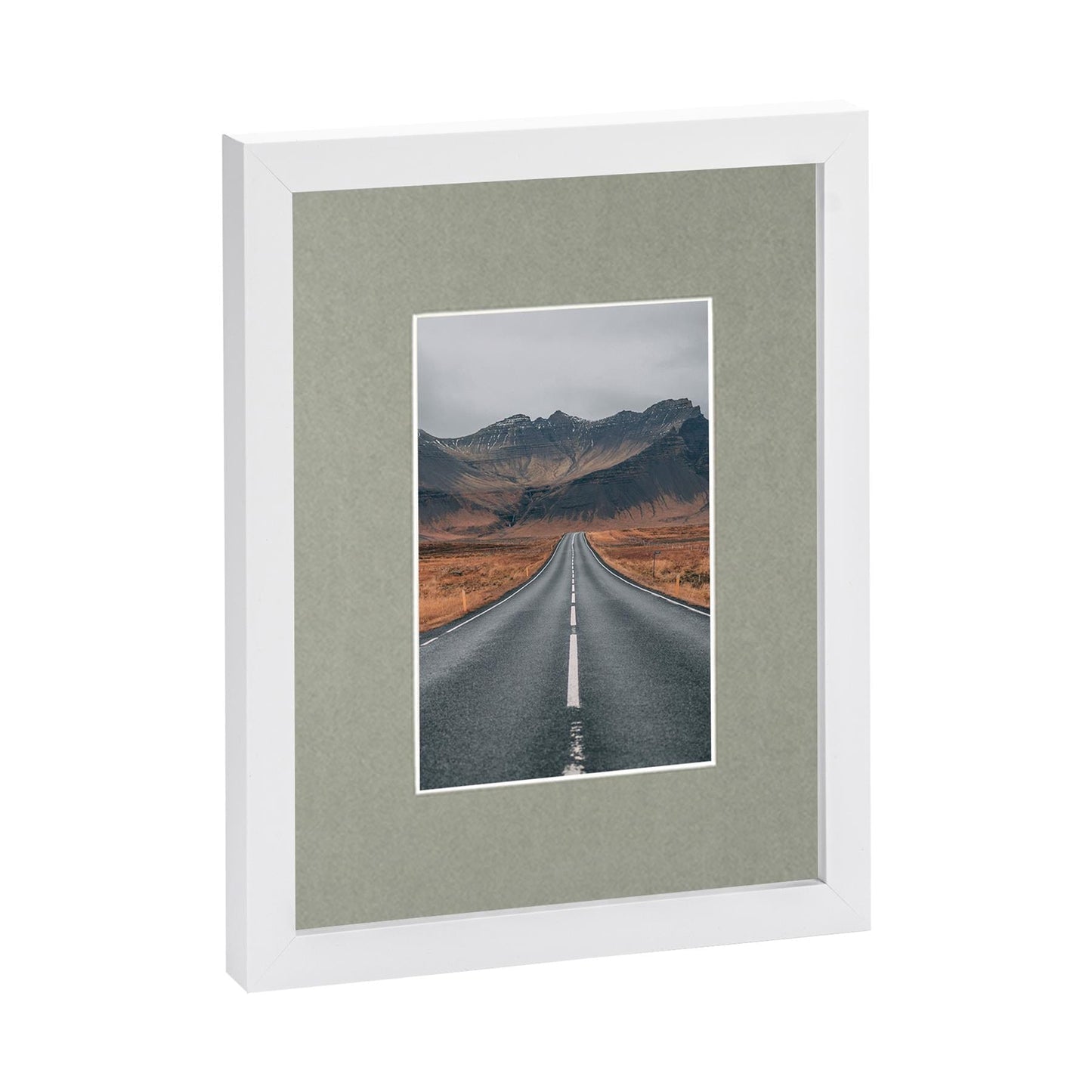 White 8" x 10" Photo Frame with 4" x 6" Mount