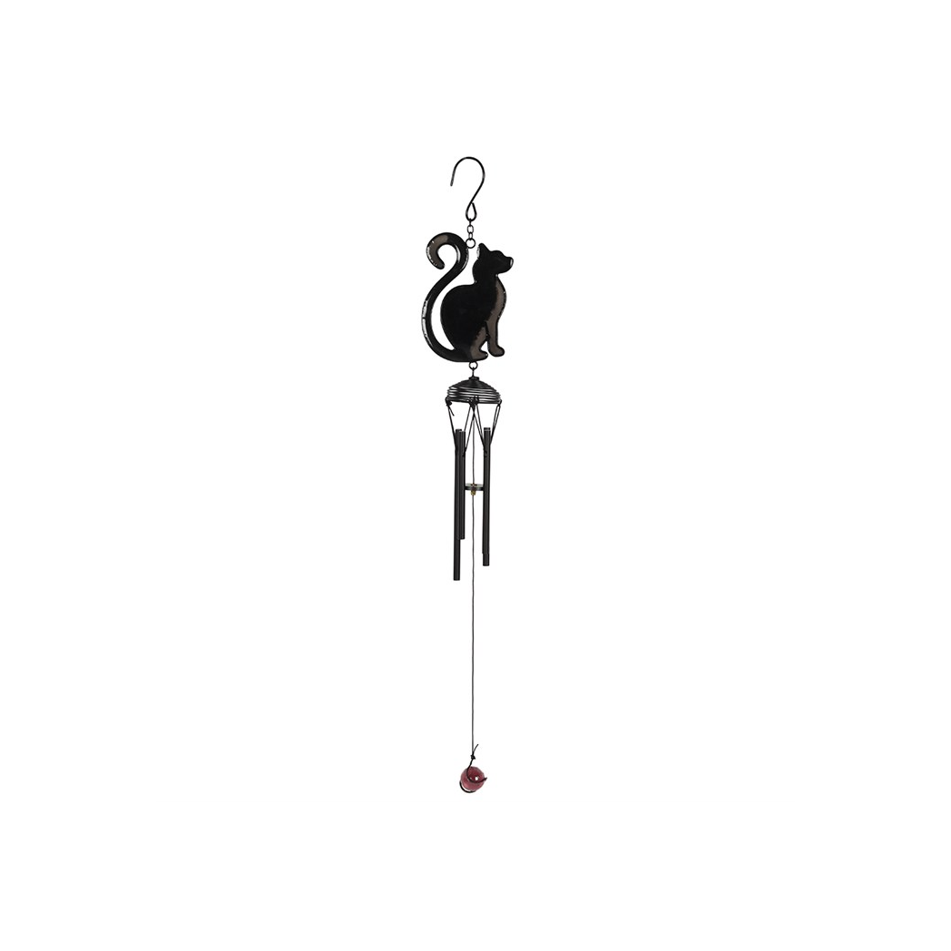 Black Cat Profile Windchime