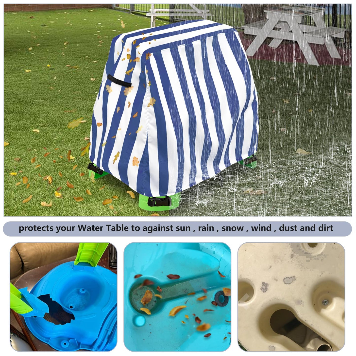 Aacabo Kids Water Table Cover – Waterproof, Dust-Proof Outdoor Cover for Rain Showers & UV Protection