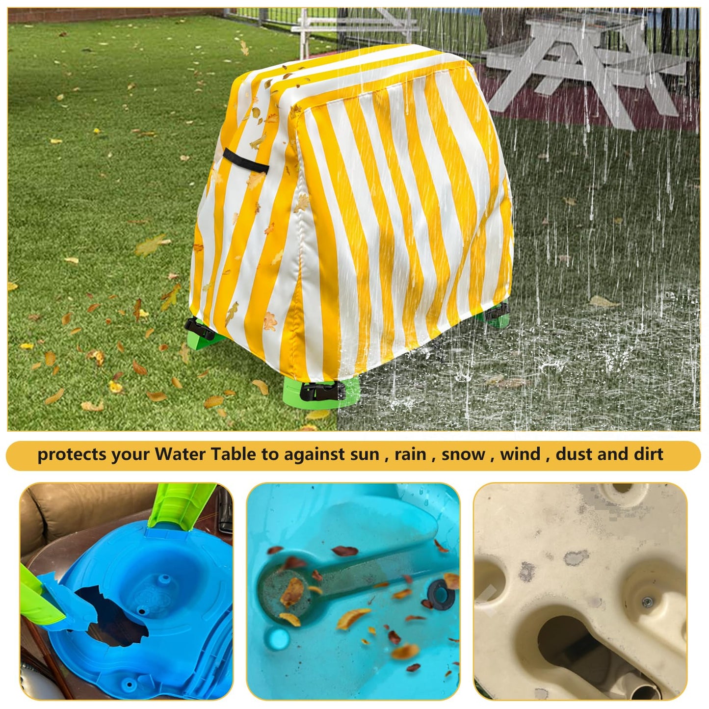 Aacabo Kids Water Table Cover – Waterproof, Dust-Proof Outdoor Cover 41x25x33