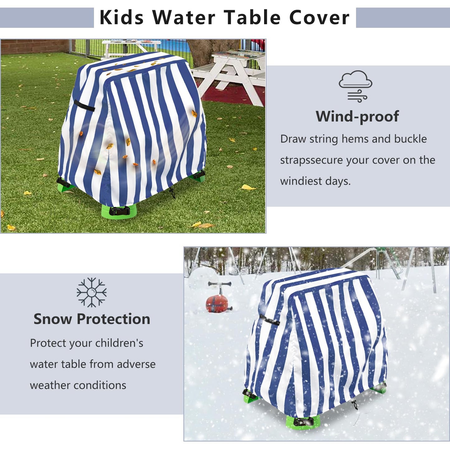 Aacabo Kids Water Table Cover – Waterproof, Dust-Proof Outdoor Cover for Rain Showers & UV Protection
