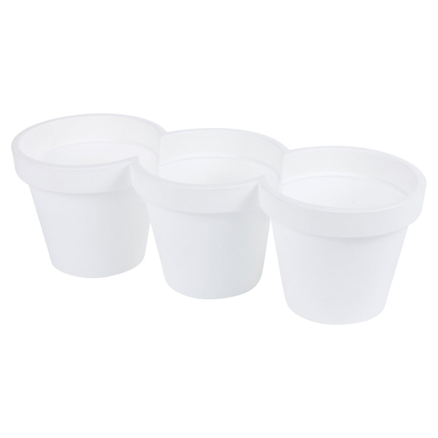 3 Section Plastic Plant Flower Pot Holder Planter Herb Coloured Garden Home Pots
