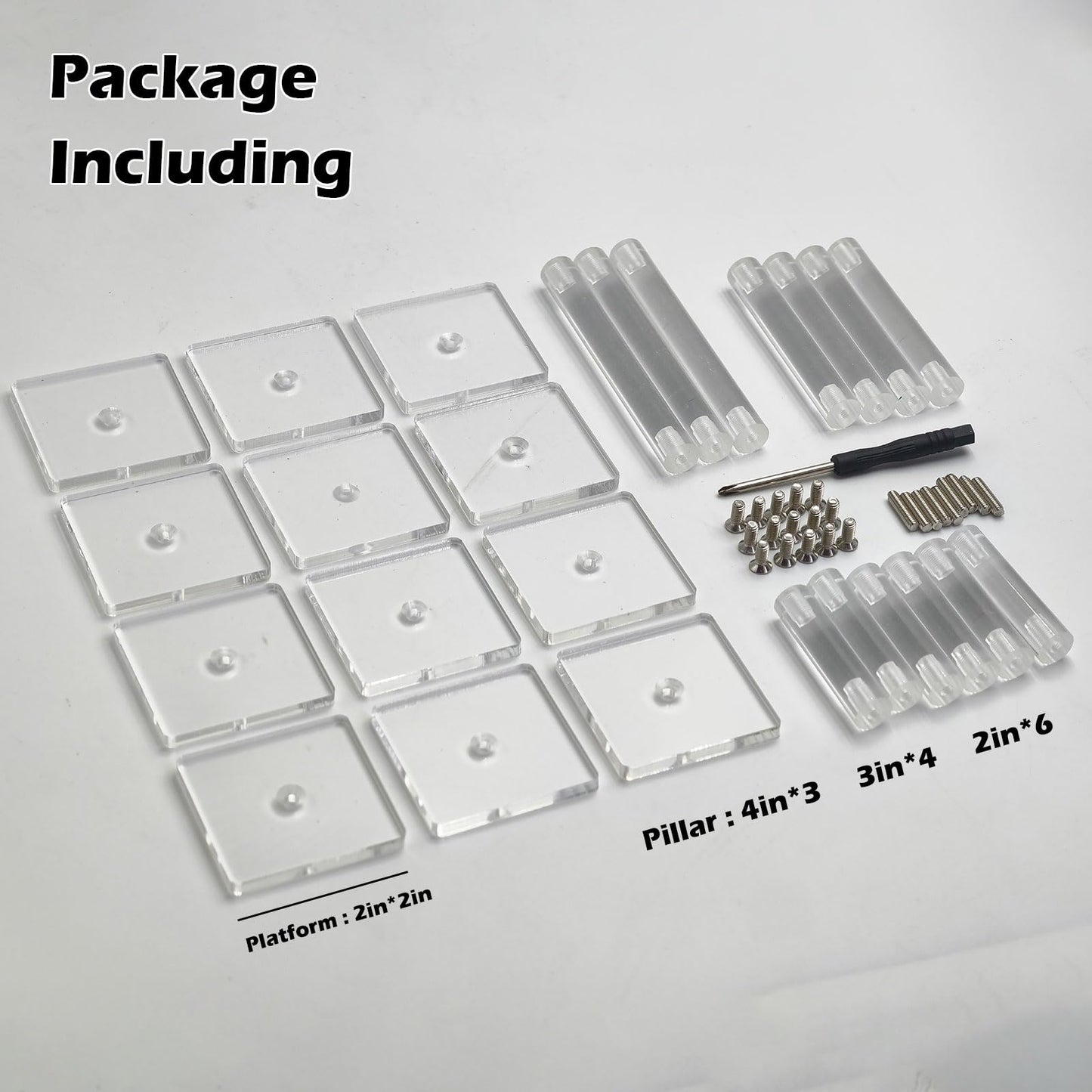 AAiphuwew 6pcs Combat Risers for Flying Miniatures – Adjustable Height Platforms