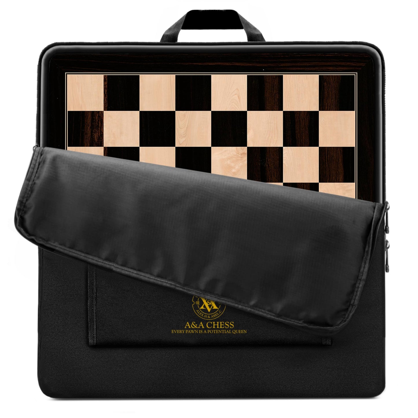 A&A 18.875-Inch Professional Wooden Tournament Chess Board | African Palisander & Maple Inlay | 2-Inch Squares