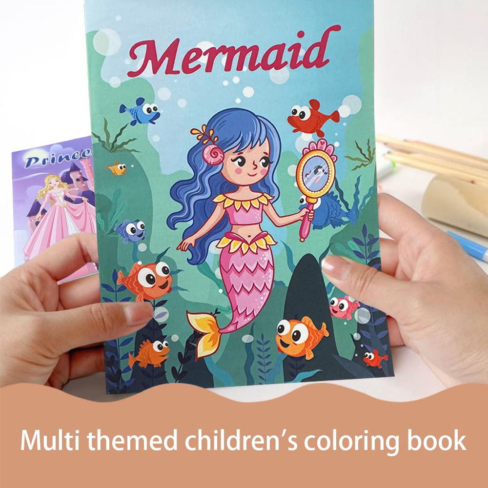 Aannanl 24 Mini Coloring Books – 24 Themed Books for Kids Ages 2–8 (24-A) | Bulk Gift Pack