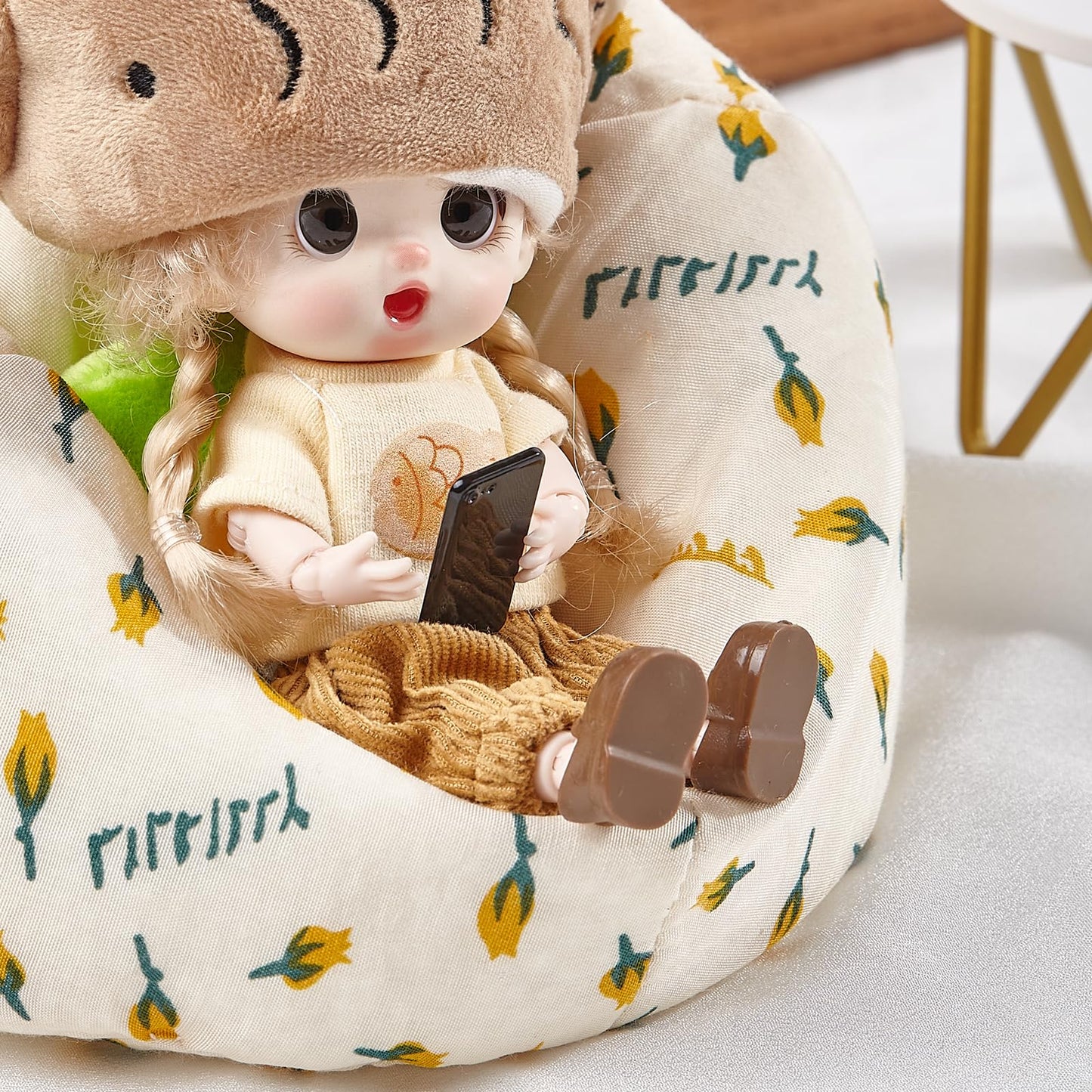 Aanxufa Dollhouse Tech Trio: 1/12–1/6 Scale Mini Phone, Tablet & Metal Laptop (3 Pcs)