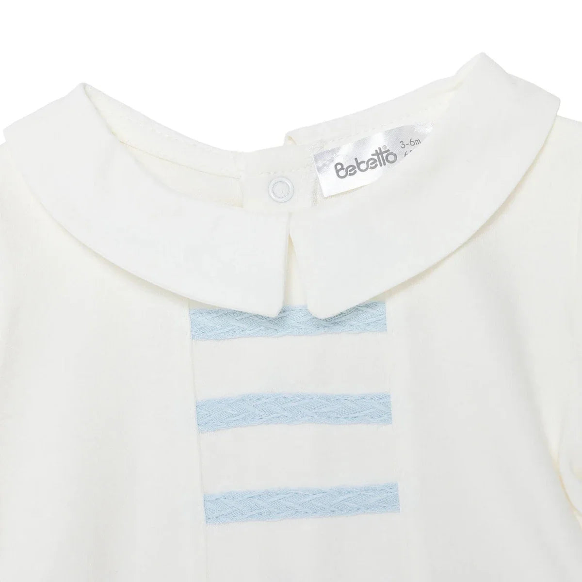 Bebetto Boys T-shirt & Shorts Set Snap Fastening Little Boss Shirt Collar Short Length Short Sleeve - Blue