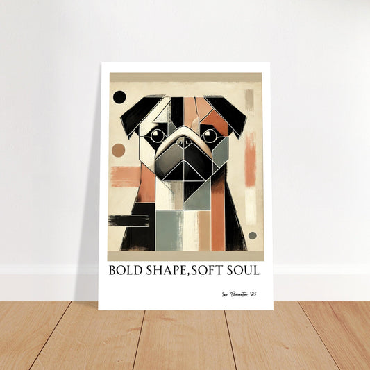 Geometric Dog Wall Art - “Bold Shape, Soft Soul”
