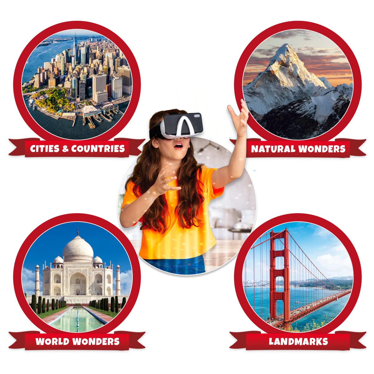Abacus Brands VR World Atlas Gift Box – Illustrated Interactive Atlas & STEM Learning (Ages 8+)