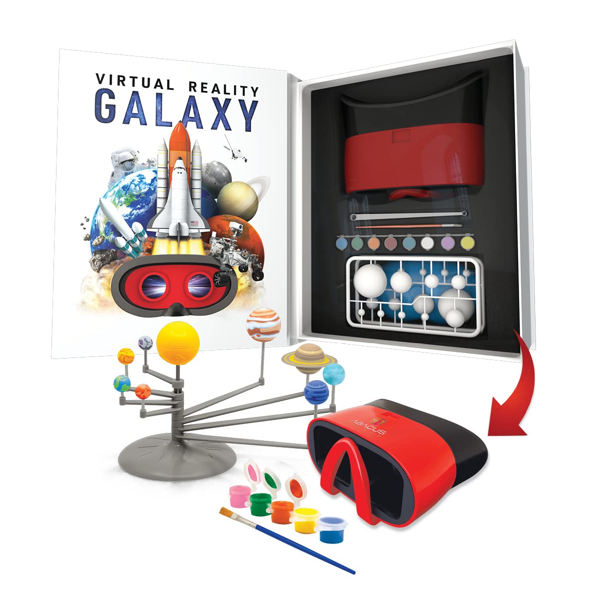 Abacus Brands Virtual Reality Galaxy Gift Box: Illustrated VR Book & STEM Learning Set