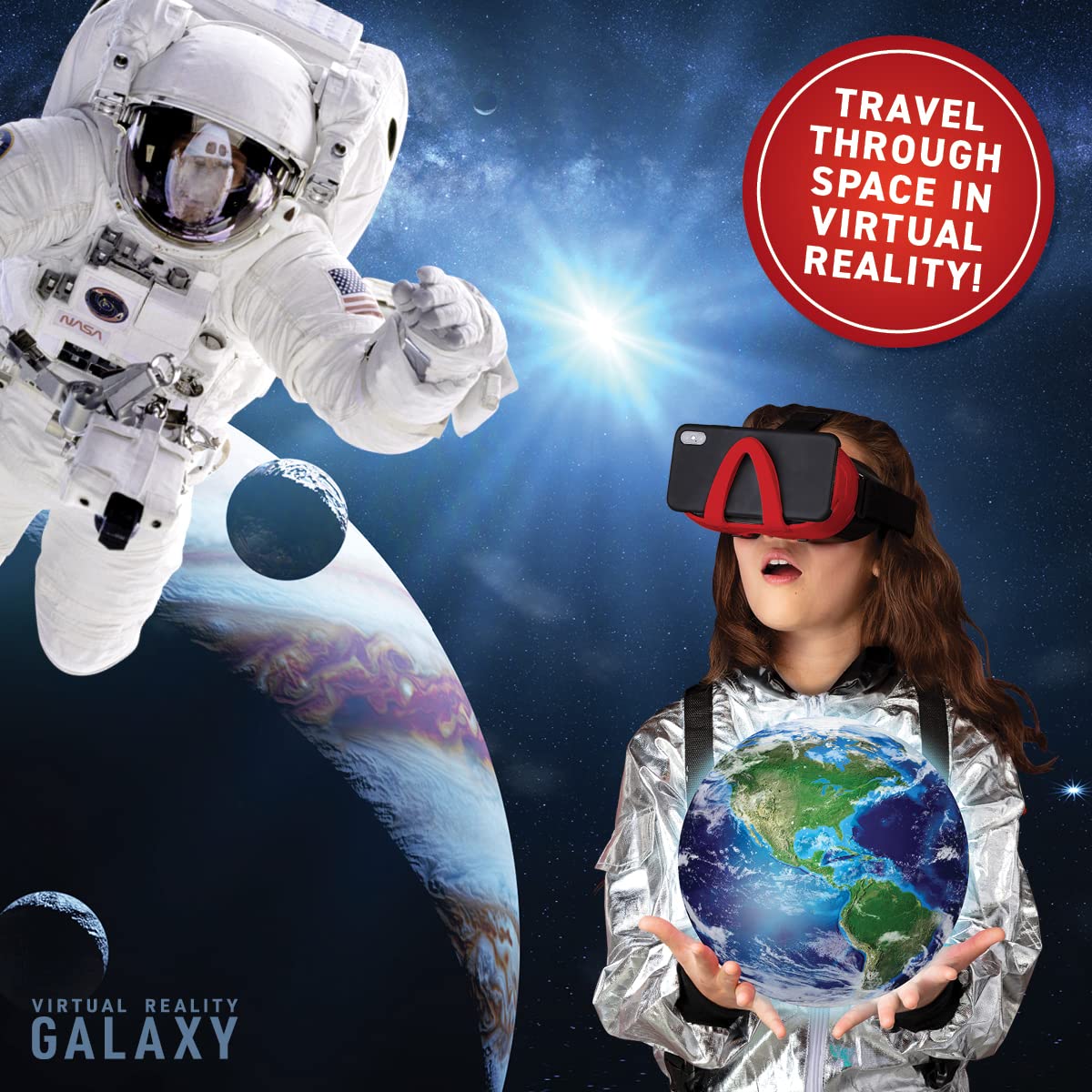 Abacus Brands Virtual Reality Galaxy Gift Box: Illustrated VR Book & STEM Learning Set