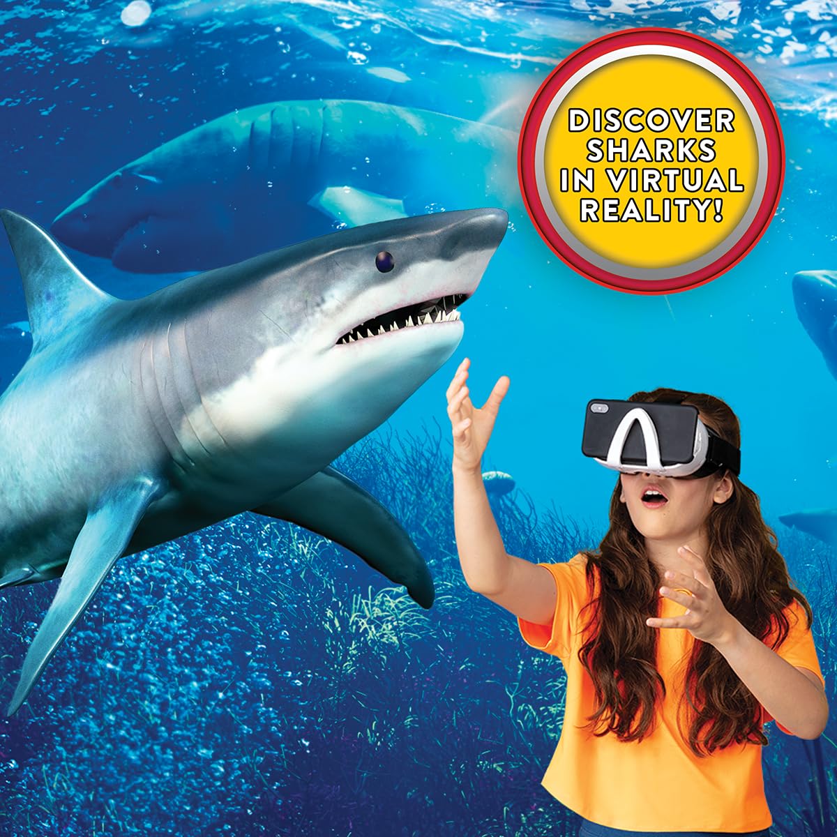 Abacus Brands STEAM Shark Lab VR – Illustrated Interactive Book & Hands-On Learning for Ages 8+