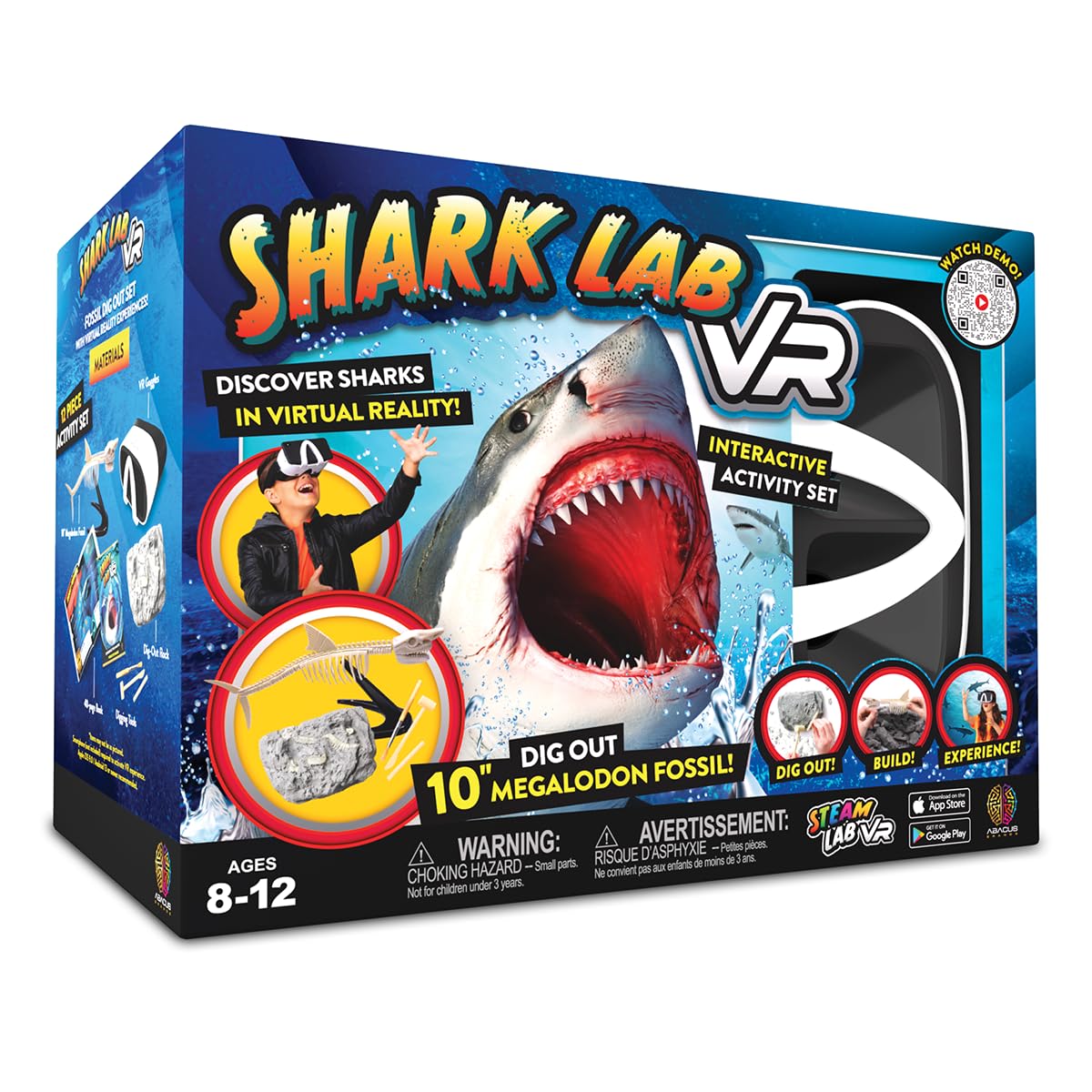 Abacus Brands STEAM Shark Lab VR – Illustrated Interactive Book & Hands-On Learning for Ages 8+