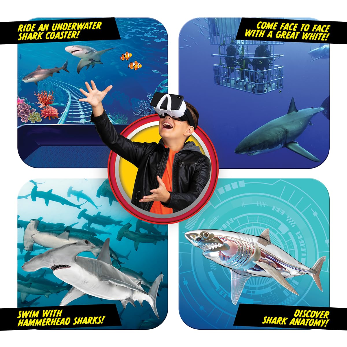 Abacus Brands STEAM Shark Lab VR – Illustrated Interactive Book & Hands-On Learning for Ages 8+