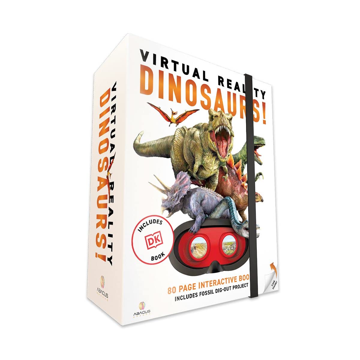 Abacus Brands Virtual Reality Dinosaurs Gift Box — Interactive VR Book & STEM Learning for Ages 8+