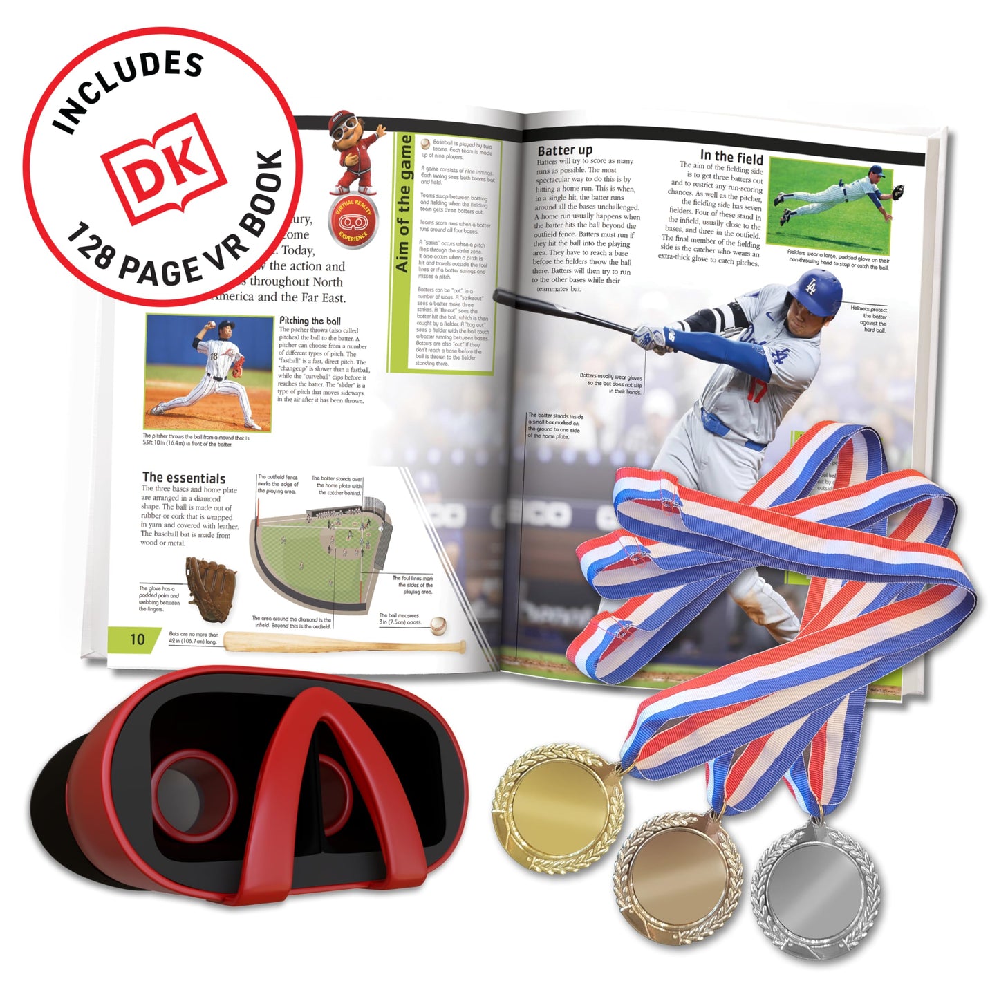 Abacus Brands Virtual Reality ESPN Gift Box – Illustrated Interactive VR Book & STEM Activity Set