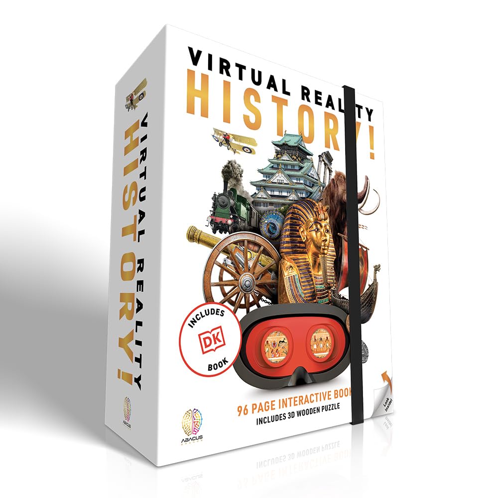 Abacus Brands VR History! Illustrated Interactive VR Book & STEM Activity Set for Ages 8+