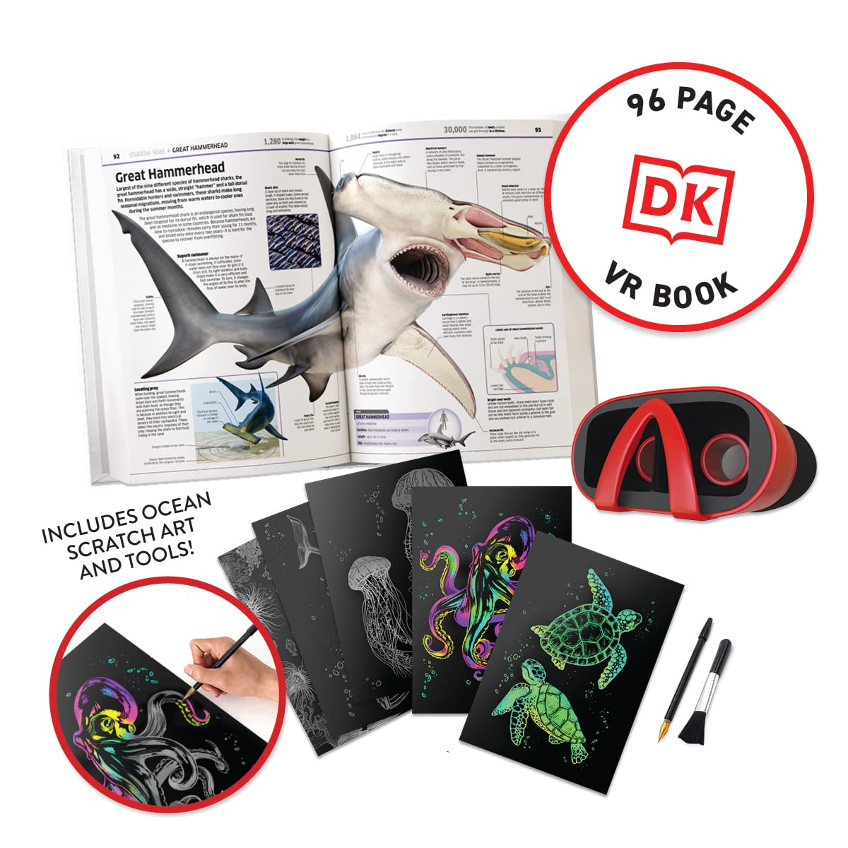Abacus Brands Virtual Reality Oceans Gift Box - Interactive Ocean VR Book & STEM Activity Set (Ages 8+)