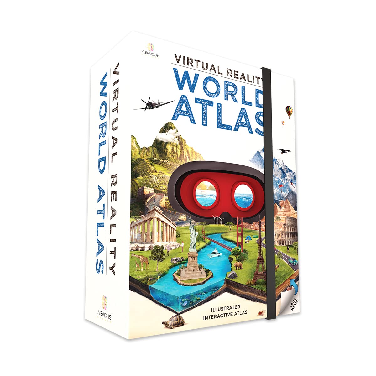 Abacus Brands VR World Atlas Gift Box – Illustrated Interactive Atlas & STEM Learning (Ages 8+)