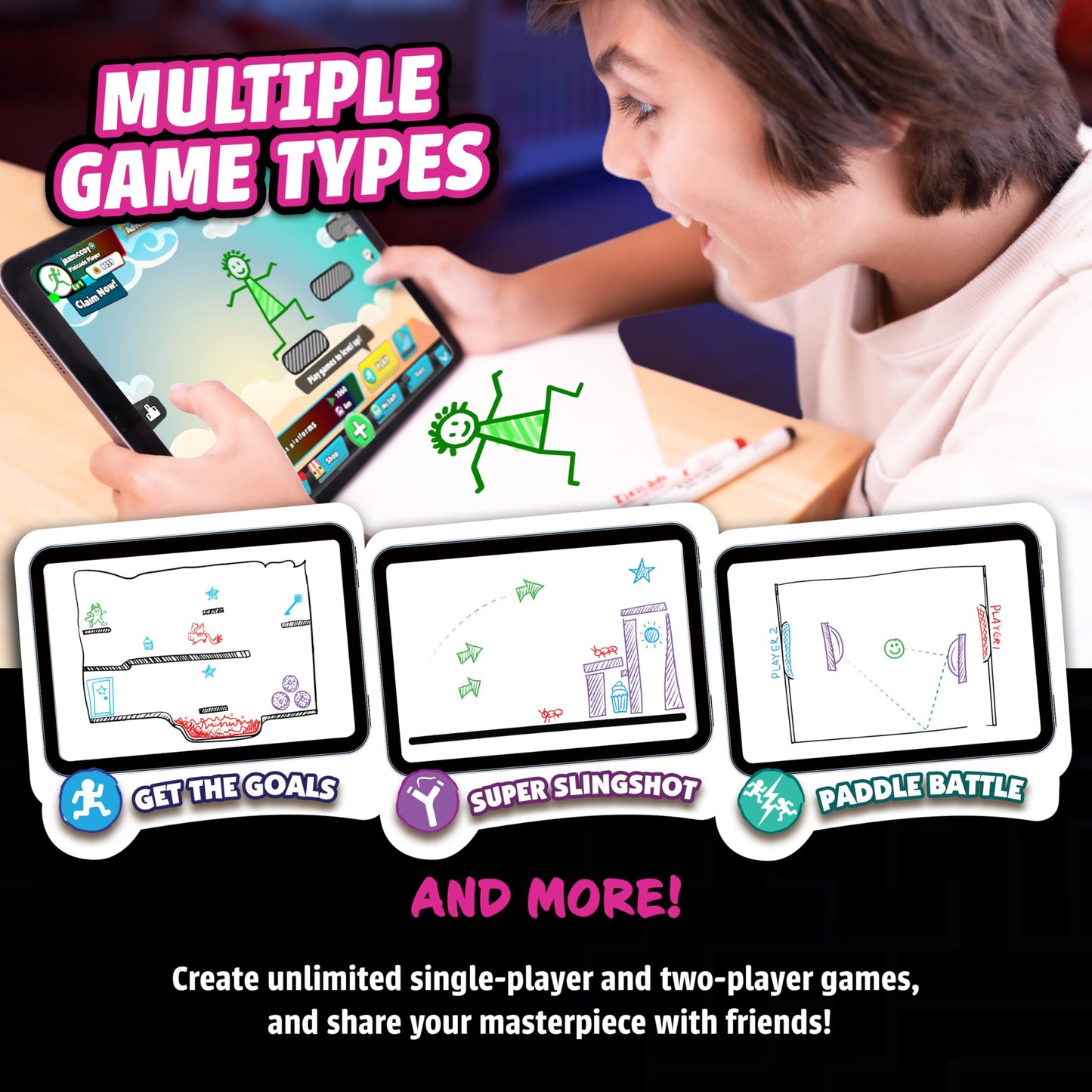 Abacus Brands Pixicade+ | Turn Drawings Into Playable Video Games — Doodle, Snap, Play & Share
