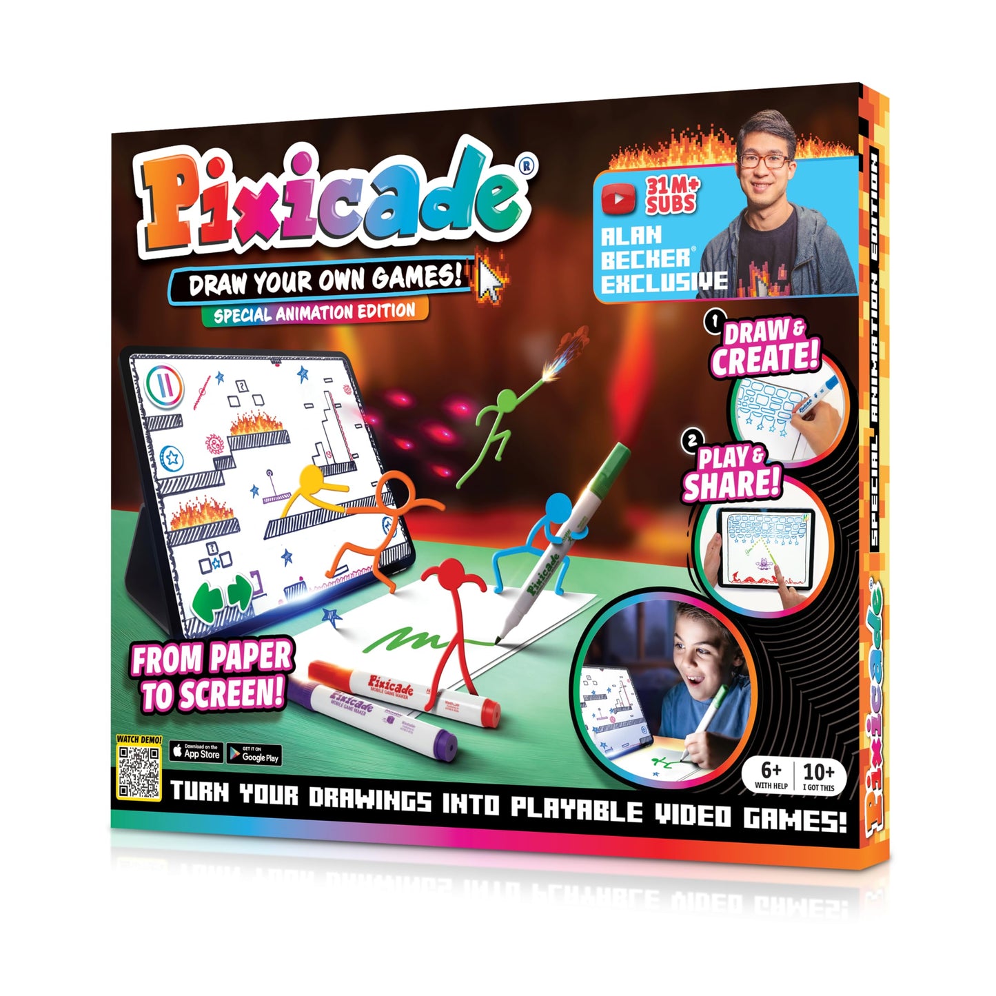 Pixicade Special Animation Edition — Turn Drawings Into Playable Games with Alan Becker | Abacus Brands