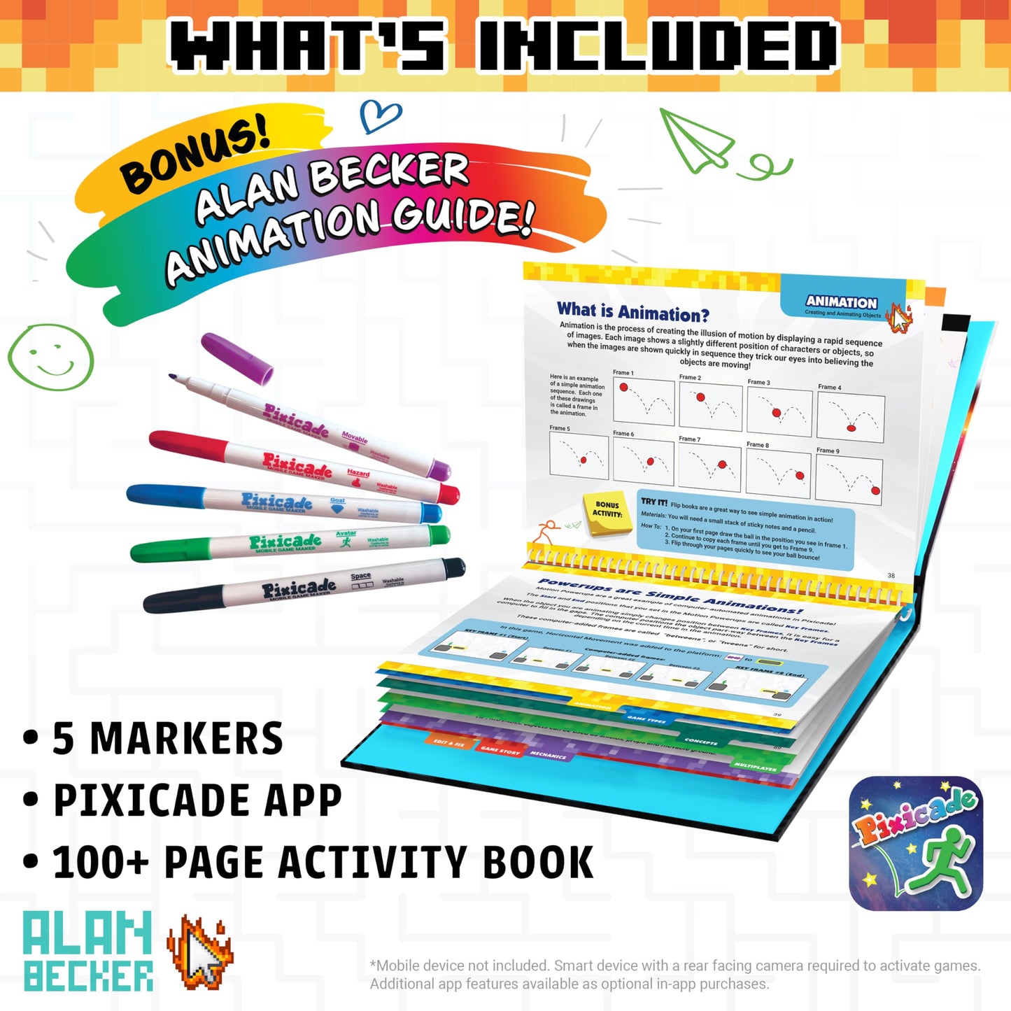 Pixicade Special Animation Edition — Turn Drawings Into Playable Games with Alan Becker | Abacus Brands